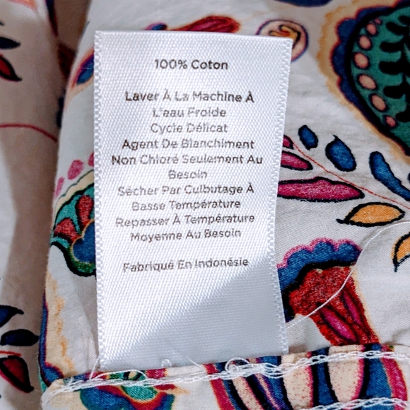 Talbots Paisley Button Down Shirt like new - Picture 6 of 6